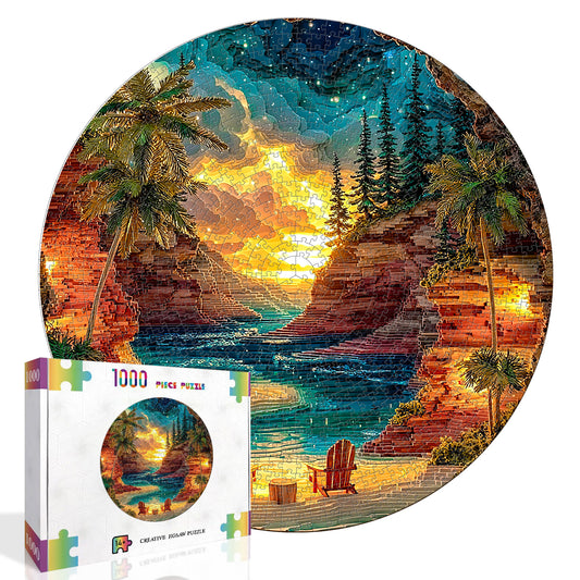 Sunset Cove 1000-Piece Cardboard Jigsaw Puzzle
