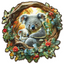 Whimsical Wooden Jigsaw Puzzle- Parent Child Koala