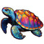 Whimsical Wooden Jigsaw Puzzle-Leisure Turtle