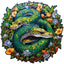 Whimsical Wooden Jigsaw Puzzle- The Snake Family