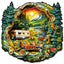 Whimsical Wooden Jigsaw Puzzle- Comfortable Campsite