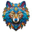 Whimsical Wooden Jigsaw Puzzle-Majestic Wolf