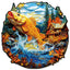 Puzzle en bois fantaisiste - Chalet de campagne