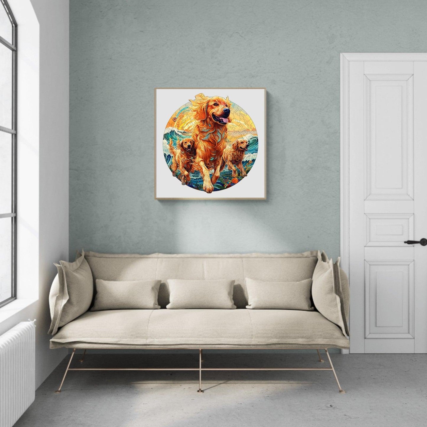 Launiges Holzpuzzle – Strand Golden Family