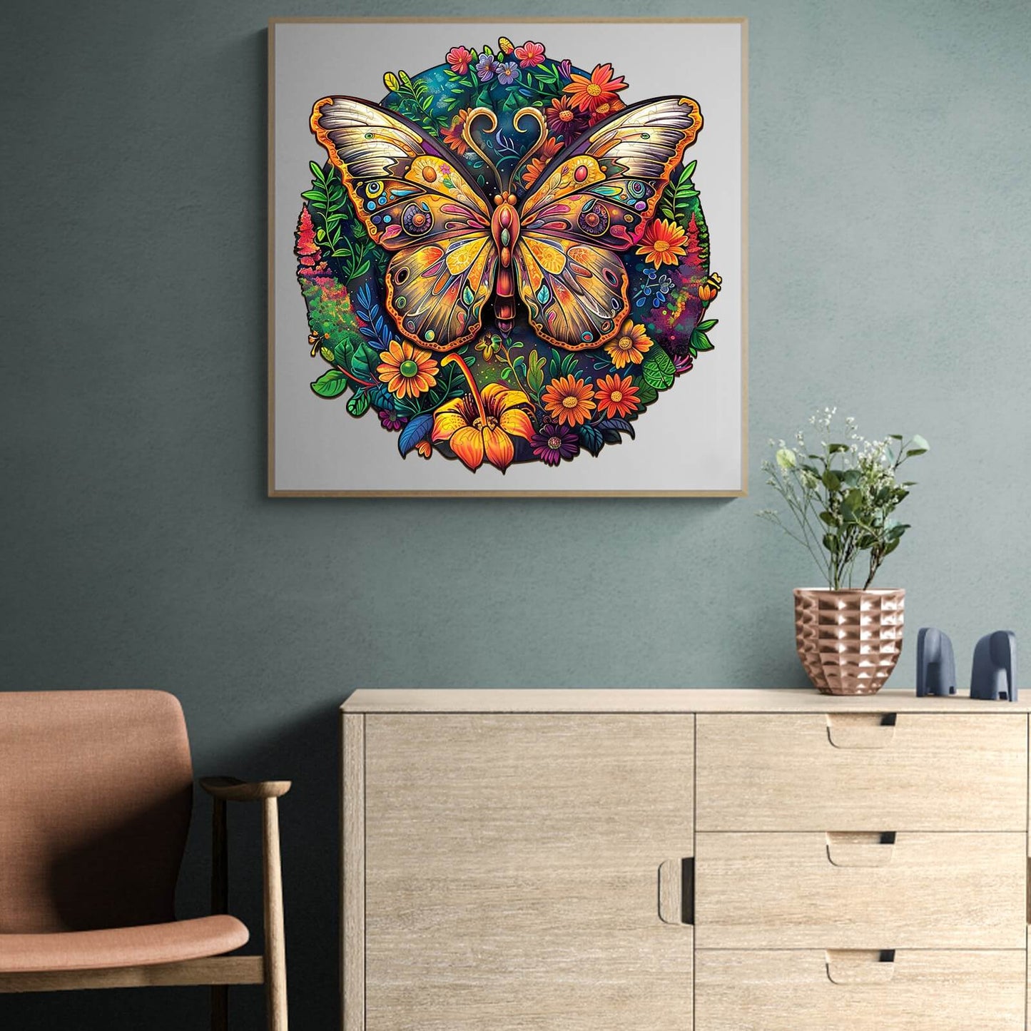 Ausgefallenes Holzpuzzle – Alter Schmetterling 2