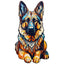 Whimsical Wooden Jigsaw Puzzle-German Shepherd