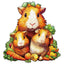 Whimsical Wooden Jigsaw Puzzle-Guinea pig family
