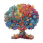 Verspieltes Holzpuzzle – die Farbe des Wachstums