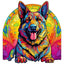 Whimsical Wooden Jigsaw Puzzle-German Shepherd 3