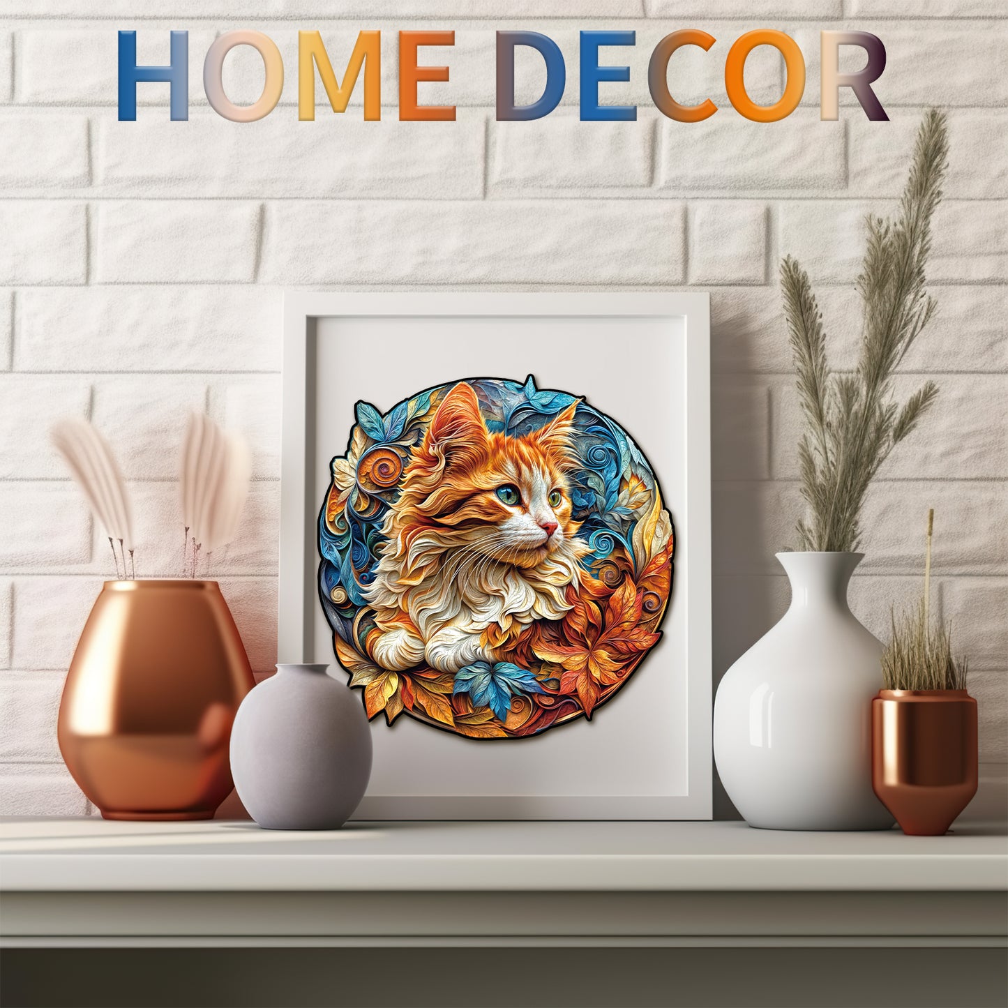Whimsical Wooden Jigsaw Puzzle - Curious Kitten - pickApuzzle
