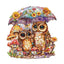 Whimsical Wooden Jigsaw Puzzle- Umbrella Owls