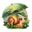 Whimsical Wooden Jigsaw Puzzle- Leisurely snail