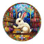 Whimsical Wooden Jigsaw Puzzle- Library Rabbit