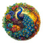 Whimsical Wooden Jigsaw Puzzle-charming peacock