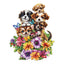 Whimsical Wooden Jigsaw Puzzle-Cute Dogs