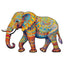 Whimsical Wooden Jigsaw Puzzle-Walking Elephant