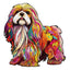 Whimsical Wooden Jigsaw Puzzle- Beautiful shih tzu