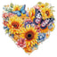 Whimsical Wooden Jigsaw Puzzle- Sunflowers and butterflies