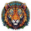 Whimsical Wooden Jigsaw Puzzle- mandala tiger