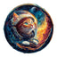 Whimsical Wooden Jigsaw Puzzle - 3D Space Cat - pickApuzzle
