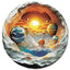 Whimsical Wooden Jigsaw Puzzle- Planet Travel