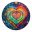 Whimsical Wooden Jigsaw Puzzle- mandala heart