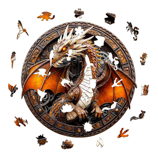 Rompecabezas de madera caprichoso — dragón mecánico 2