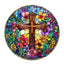 Whimsical Wooden Jigsaw Puzzle- Stained Glass Cross