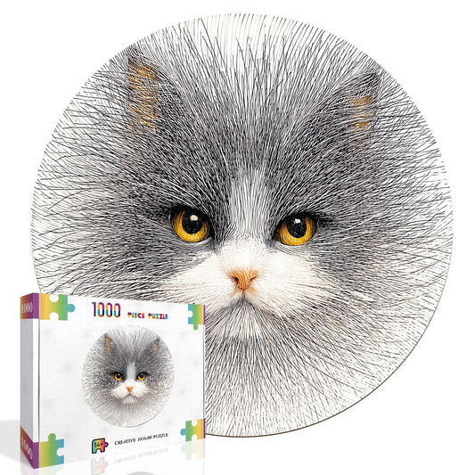 Line Cat 1000-Piece Cardboard Jigsaw Puzzle