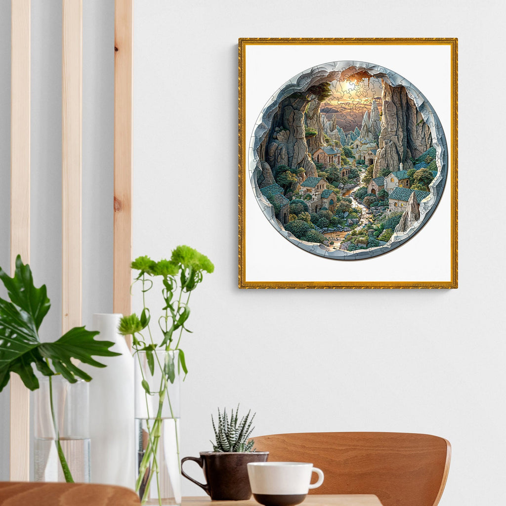 Whimsical Wooden Jigsaw Puzzle- 3d vision Inside The Cave-2