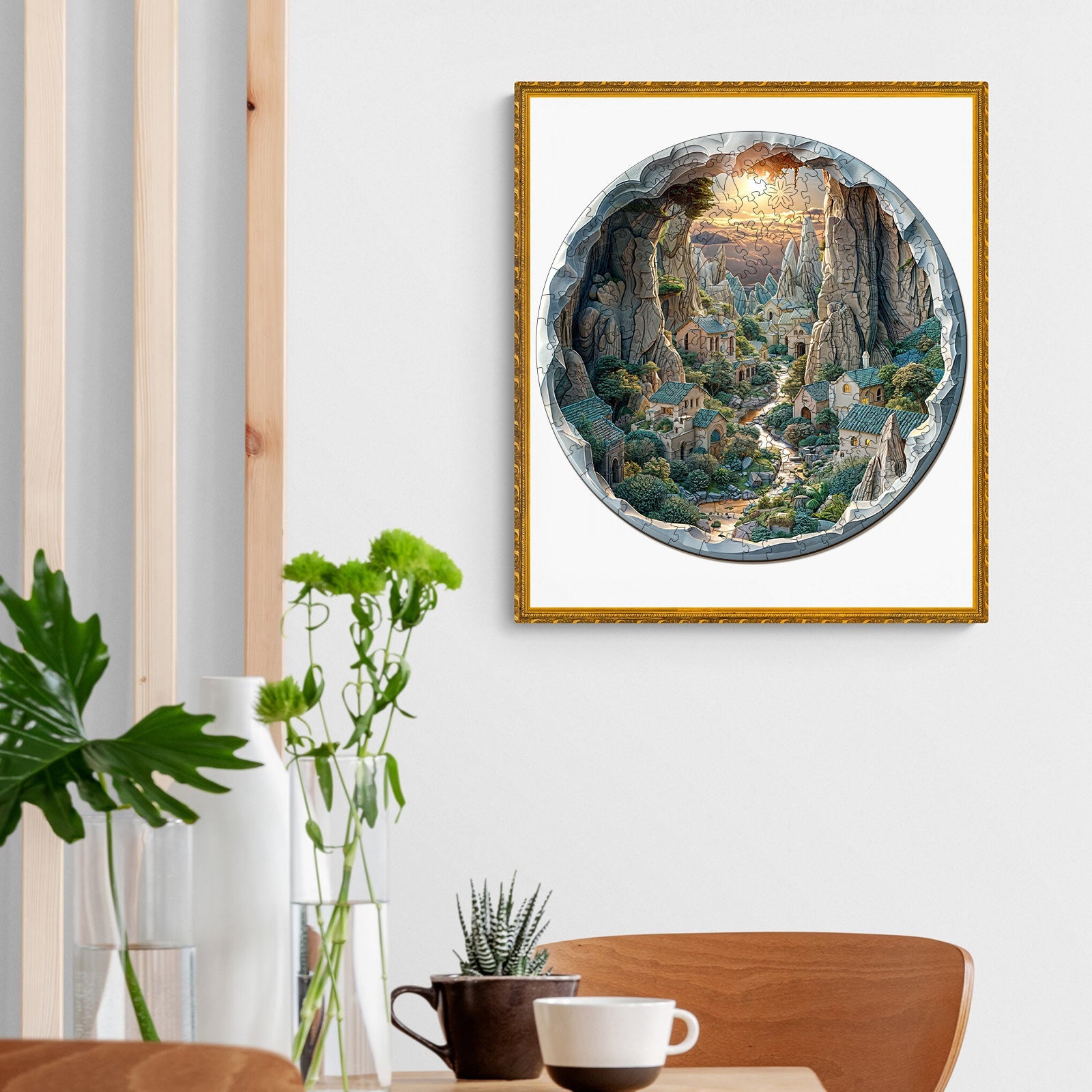 Whimsical Wooden Jigsaw Puzzle- 3d vision Inside The Cave-2