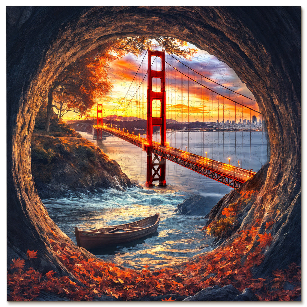 Puzzle en bois fantaisie - Pont du Golden Gate