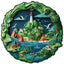 Whimsical Wooden Jigsaw Puzzle- Harbor Town