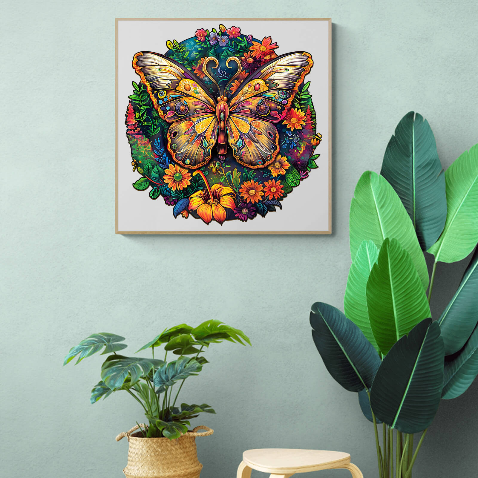 Whimsical Wooden Jigsaw Puzzle- Ancient butterfly 2