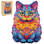 Whimsical Wooden Jigsaw Puzzle-British shorthair