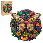 Whimsical Wooden Jigsaw Puzzle- Ancient butterfly 2