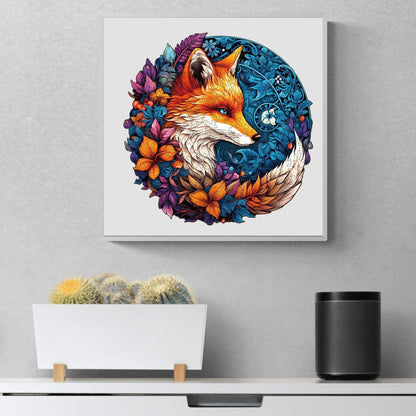 Whimsical Wooden Jigsaw Puzzle-Mysterious Fox