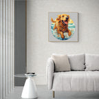 Puzzle en bois fantaisiste - joyeux golden retriever