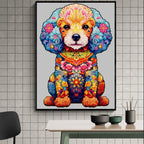 Whimsical Wooden Jigsaw Puzzle-cute poodle