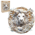Whimsical Wooden Jigsaw Puzzle-3D paper lion