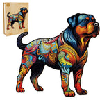 Whimsical Wooden Jigsaw Puzzle- Rottweiler 1