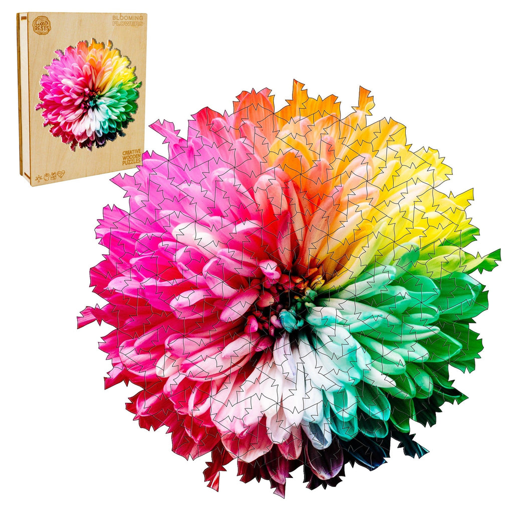 Ausgefallenes Holzpuzzle - BLÜHENDE BLUMEN