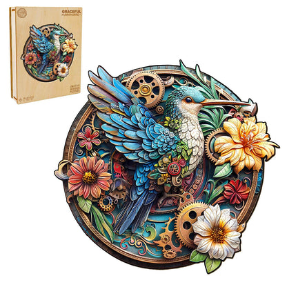 Wunderliches Holzpuzzle – Anmutiger Kolibri – 1