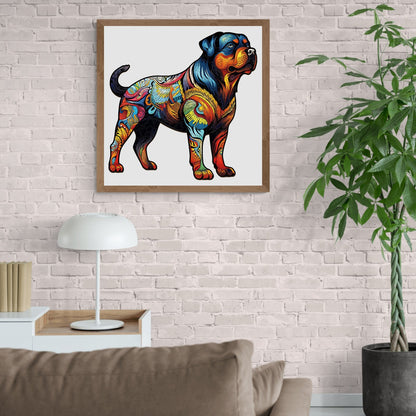 Verspieltes Holzpuzzle – Rottweiler 1