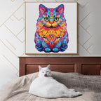 Whimsical Wooden Jigsaw Puzzle-British shorthair