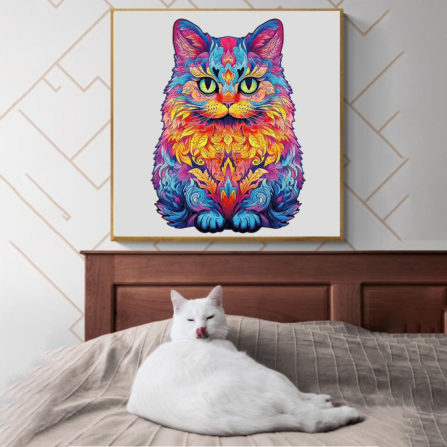 Whimsical Wooden Jigsaw Puzzle-British shorthair