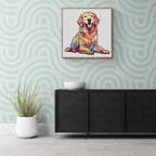 Whimsical Wooden Jigsaw Puzzle - Loyal Golden Retriever - pickApuzzle