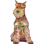 Whimsical Wooden Jigsaw Puzzle- Schnauzer