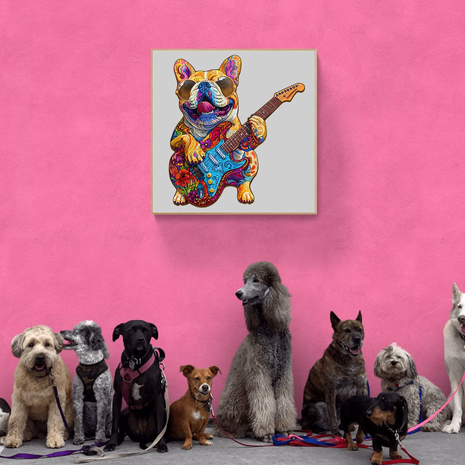 Whimsical Wooden Jigsaw Puzzle- Rock Dog