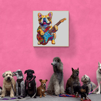 Ausgefallenes Holzpuzzle – Rock Dog